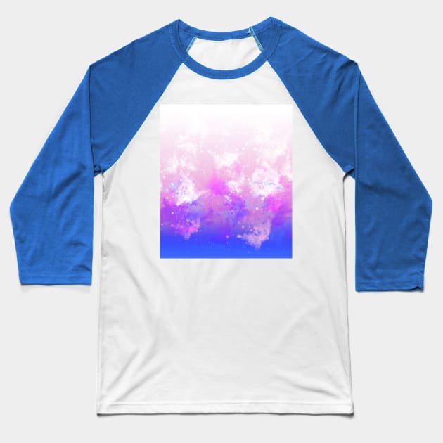 Ombre Painterly Galaxies Baseball T-Shirt by saradaboru